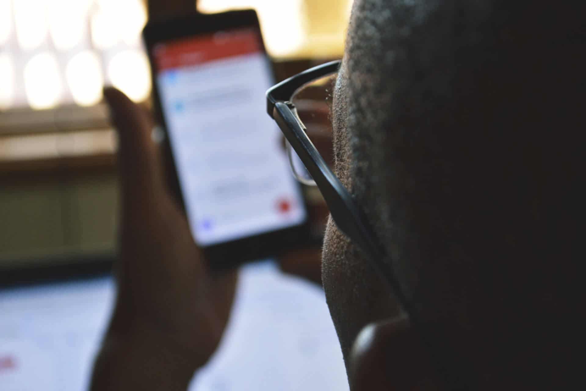 Person using mobile phone