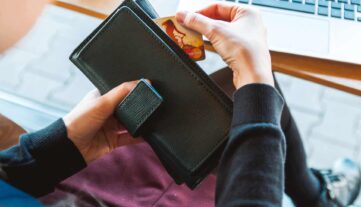 Credit card removed from purse