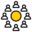 Yellow circle on a black background. Yellow circle on a black background.