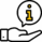 Hand holding an information icon. Hand holding an information icon.