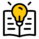 Yellow lightbulb icon on black background, symbolizing idea or inspiration. Yellow lightbulb icon on black background, symbolizing idea or inspiration.