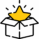 Yellow star shape on a black background. Yellow star shape on a black background.